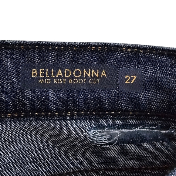 Fidelity Belladonna Mid Rise Boot Cut Blue Denim Jeans Size 27 - Picture 10 of 14